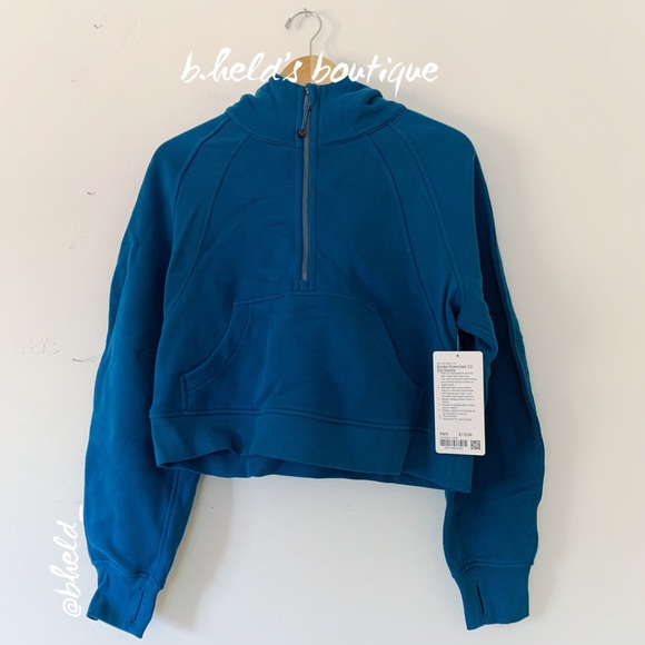 lululemon Scuba Oversized Half-Zip Hoodie in Capri Teal Blue Size XS/S New NWT - Picture 1 of 15